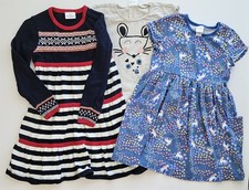 Hanna Andersson 130 8 Mouse Tee Top Fair Isle Unicorn Dress Lot SR1-44