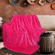 Warm Blanket Pink Soft Fleece Blankets Throw Blankets for Bed Pink Blanket 60