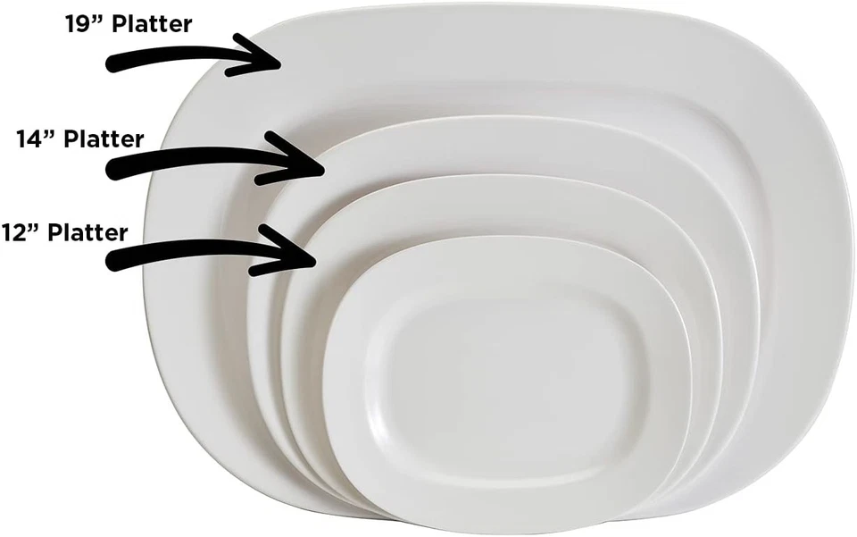 Plato de melamina Hutzler, blanco, 19,5 pulgadas 19,5 pulgadas, blanco Foto 2 de 4