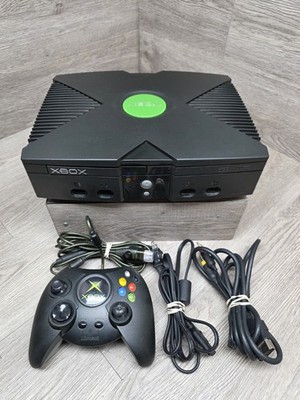 Original OG Microsoft Xbox Console Complete W/ Controller & Wires TESTED!!