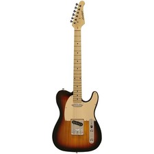 Sawtooth ET Series Electric Guitar, Sunburst with Aged White Pickguard