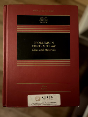 Aspen Casebook Ser.: Problems in Contract Law : Cases and Materials by Nathan M.