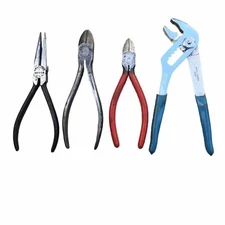 4 Pc Plier Set Craftsman, Kraueter,Wizard,Penncraft