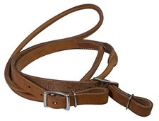 Showman 8' Argentina Cow Leather Contest Reins with Rolled Center
