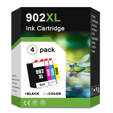 4 Pack 902XL 902 Ink Cartridge for HP Officejet Pro 6960 6968 6970 6975 6978 XL
