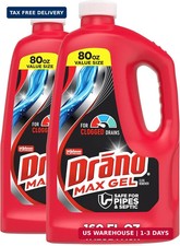 Drano Max Gel Drain Clog Remover  Cleaner, Fast-Acting to Unclog Standing Water