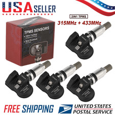 4pcs 315mhz 433mhz Programmable Tpms Universal Tire Pressure Sensors Fit Autel