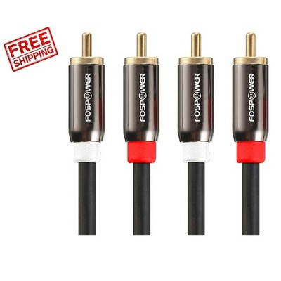 Superior 3ft RCA Cable with Braided Design and Gold Connectors for Clear Sound