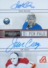 10-11 panini dominion pen pals miller-craig sabres-flames autograph auto 11/50