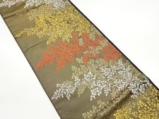 7626494: JAPANESE KIMONO JAPANESE FUKURO OBI / WOVEN LEAVES