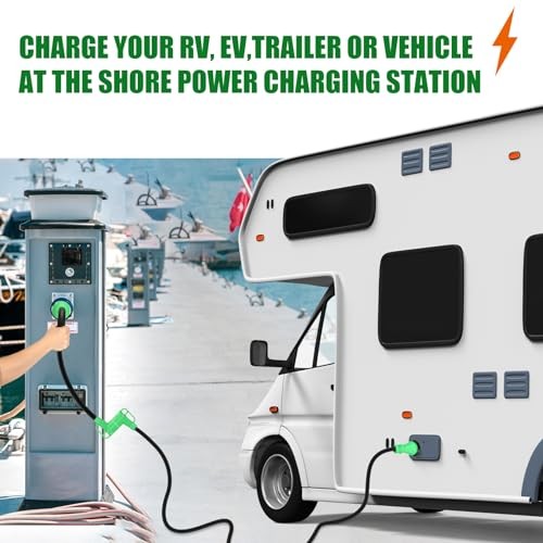 Kanayu RV Power Extension Adapter Cord Compatible with NEMA SS2-50P to 14-50R