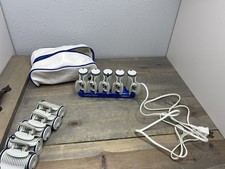 CONAIR Curl'n Carry Travel Hot Rollers Set 10 + 10 Clips Vintage