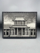 Shanghai Tang Black/White Chinese Temple Placemats Set Of 6 In Box