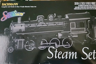 Vintage NIB Bachmann Spectrum Steam Train Set N Scale Complete