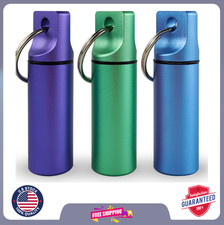 Small Pill Organizer Box Waterproof Keychain Pill Holder Portable Travel 3Pcs