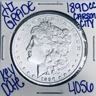 1890 CC MORGAN SILVER DOLLAR AUTHENTIC HI GRADE U.S.MINT COIN RARE KEY DATE 4056