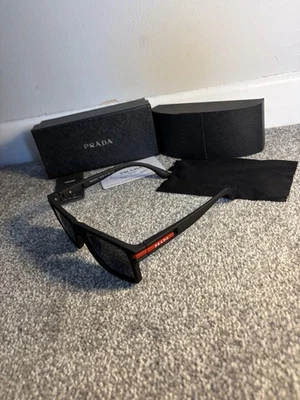 PRADA Men's Sunglasses Linea Rossa PSA50s Matte Black/Red - Image 1 of 4