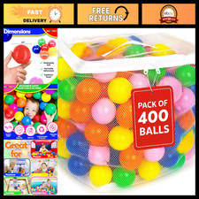 Colorful Ball Pit Balls for Kids & Toddlers - Crush Proof, BPA Free, 400 Pack