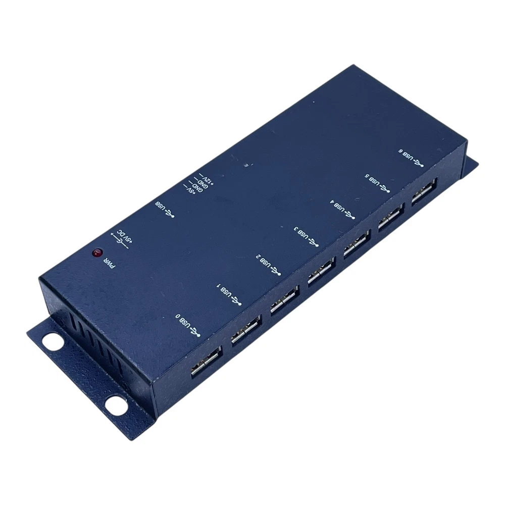 Industrial USB Hub 7-Port Active for DIN Rail 12V/5V Supply Industrial USB Hub 7-Port Active for DIN Rail 12V/5V Supply