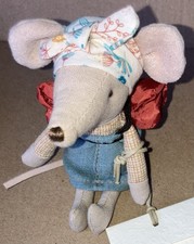 New Maileg Big Sister 1st Camping Hiking Girl Mouse  Sleeping Bag Retired NWT
