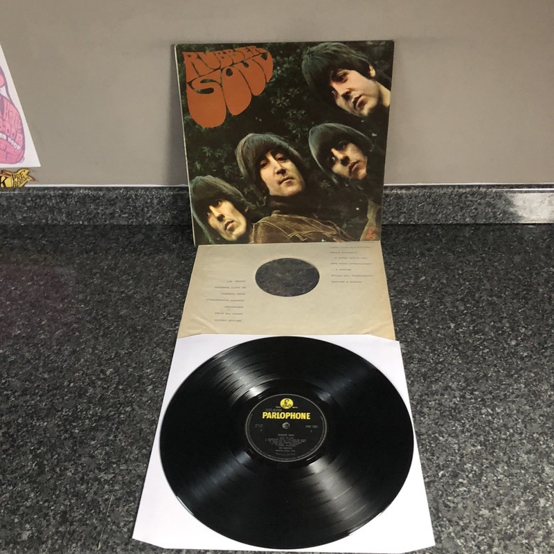 LP THE BEATLES RUBBER SOUL PMC 1267 UK PRESS HAZEL YARDWOOD CUT -5/-5 EX+/EX+