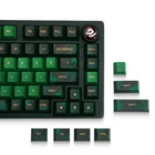 XVX Green Maple Leaf Keycaps 134-Key Cherry Profile PBT Dye-Sub Double Shot