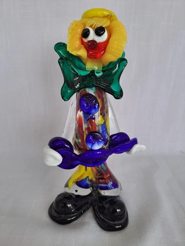 MURANO ART GLASS CLOWN FIGURINE