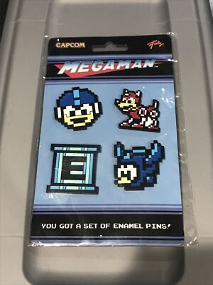 Megaman Enamel Pin Set of 4 Loot Crate Mega Man Beat Rush E Tank BRAND NEW