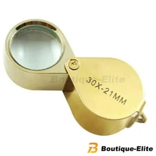 30X Jewelers Loupe Magnifier Magnifying Jewelry Loop Coin Pocket Eye Glass Gems