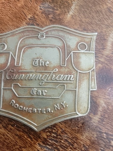 The Cunningham Car Radiator Badge VERY RARE Rochester NY - Picture 3 of 9