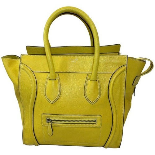 CELINE Mini Luggage Tote Bag Yellow 