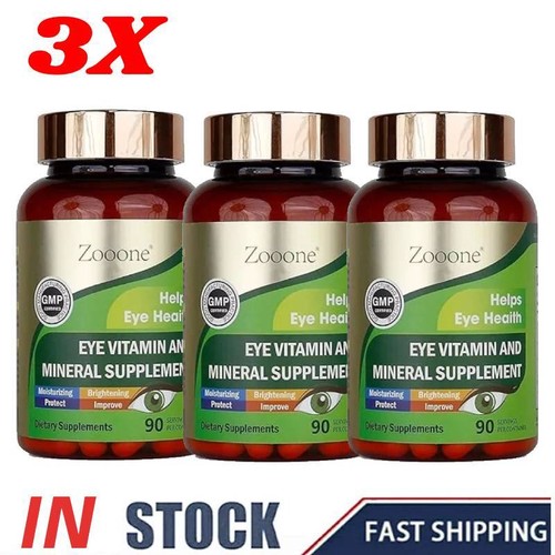 (3X) Zooone- Lutein Eye Vitamins Zeaxanthin to Support Eye Health, 90 Tablets`[