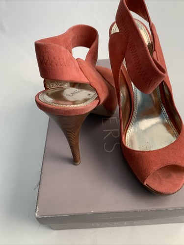 Bakers Coral Orange Debbi Style 1422 High Heels Size 7.5 - Picture 12 of 12