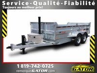Dompeur Gooseneck galvanisé - 80x14 – 14 000 lbs / Gator