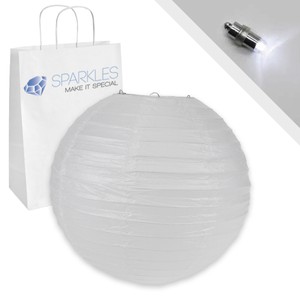 10 Pcs 12 Inch Chinese Paper Lantern White W Led Lights Image Is Loading 10 Pcs 12 034 Inch Chinese Paper Lantern