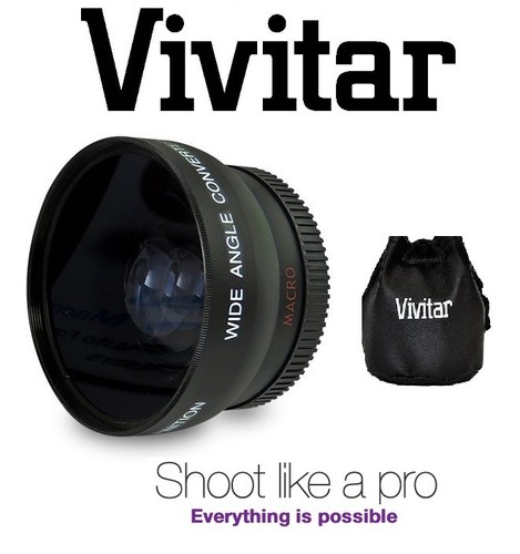 HD4 Optics Vivitar Wide Angle With Macro Lens For Canon EOS Rebel T3 T3i SL1 - Picture 2 of 7
