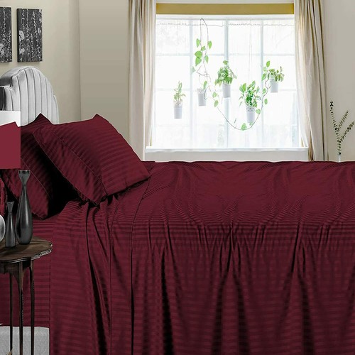 Bedding Set 800 TC Egyptian Cotton Stripes Colors Full Size Choose Item - Picture 47 of 161