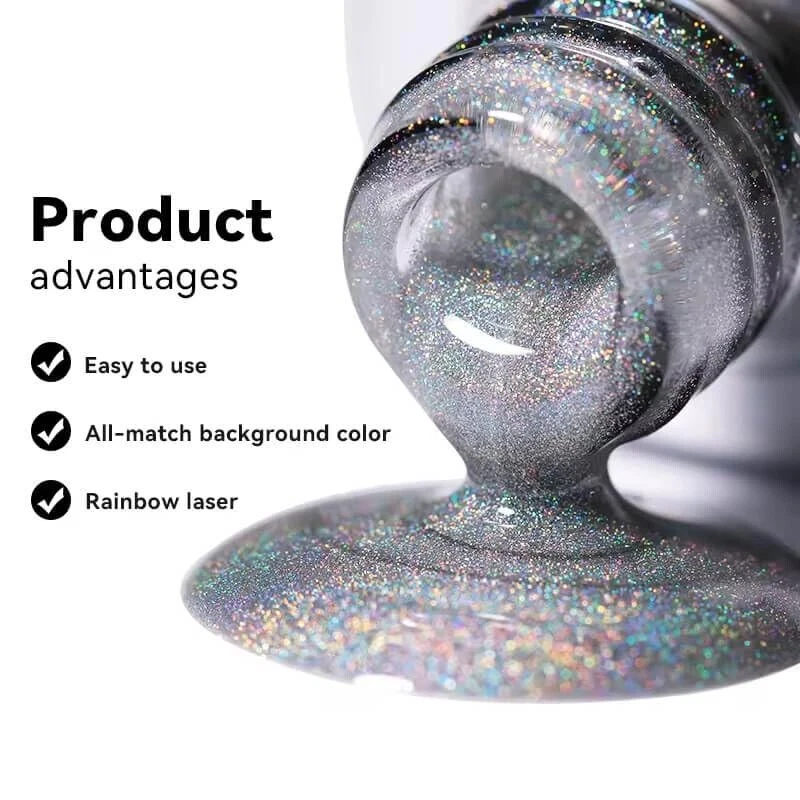 Esmalte en gel Vanfa brillo holográfico 9D ojo de gato - ojo de gato arco iris *elige cualquiera* Foto 3 de 4