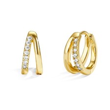 Me Hz Gold Huggie Earrings Small Huggie Hoop Earrings for Women 14K Gold Plat...