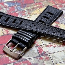 67 Sold Diver watch 20mm rubber strap 1960s original to Aquadive others NOS