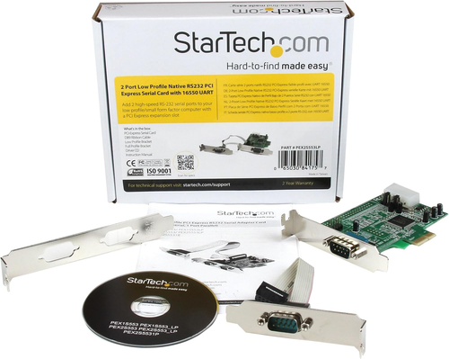 .Com 2 Port Low Profile Native RS232 PCI Express Serial Card with 16550 - Afbeelding 4 van 5