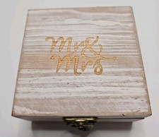 Empty Ring Box FOR Mr Mrs Rustic Wood 2x4x4" Engagement Gift No Rings