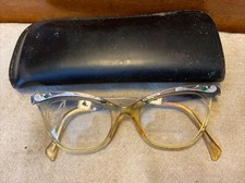 VINTAGE MCM 1950  s LIBERTY CAT EYE BIFOCAL EYEGLASSES USA 5-1/2 Cracked Lens 