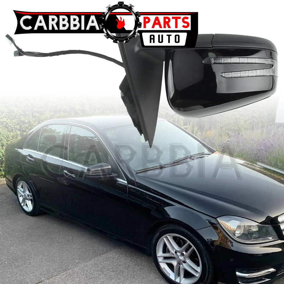 ЧЕРНОЕ ПРАВОЕ ПАССАЖИРСКОЕ БОКОВОЕ ЗЕРКАЛО ДЛЯ MERCEDES-BENZ C250 C300 C350 2010-2014 - Изображение 3 из 4