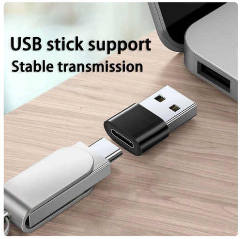 USB 3.1 Type C Female to USB A Male Adapter Converter Charger for iPhone Samsung - Picture 8 of 9