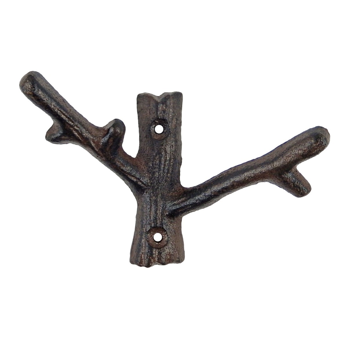 Tree Branch Double Wall Hook Cast Iron Towel Coat Hat Hanger - Main Image