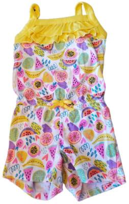 Swiggles Girls Size 3T Shorts Outfit With Watermelon Fruit Ruffle and Straps