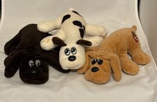 VINTAGE 1986 POUND PUPPIES NEWBORN CARRYING CASE CARRIER  3 PLUSHES 1985-86
