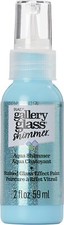 FolkArt Gallery Glass Paint 2oz-Shimmer Aqua Pack of 3 