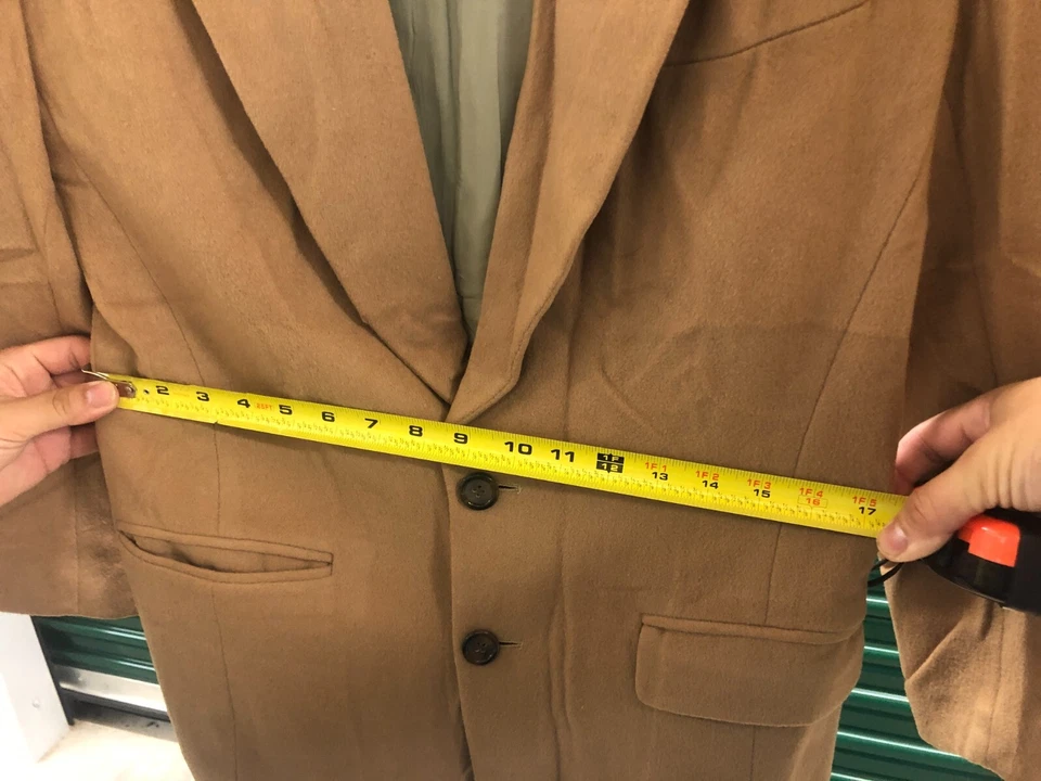 Blazer DKNY Donna Karan Nueva York Mezcla Lana Talla 8 Beige Foto 3 de 4